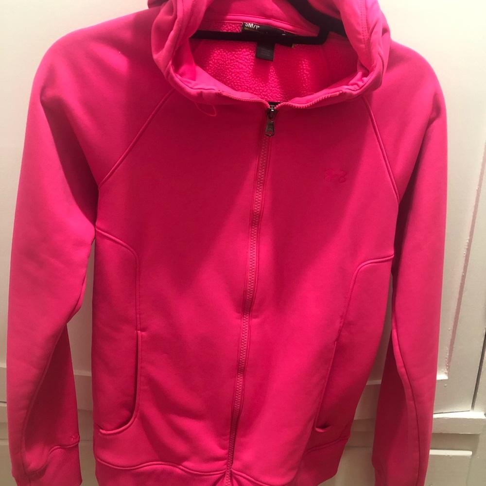 Under Armour Hot Pink zippered Hoodie S 💕